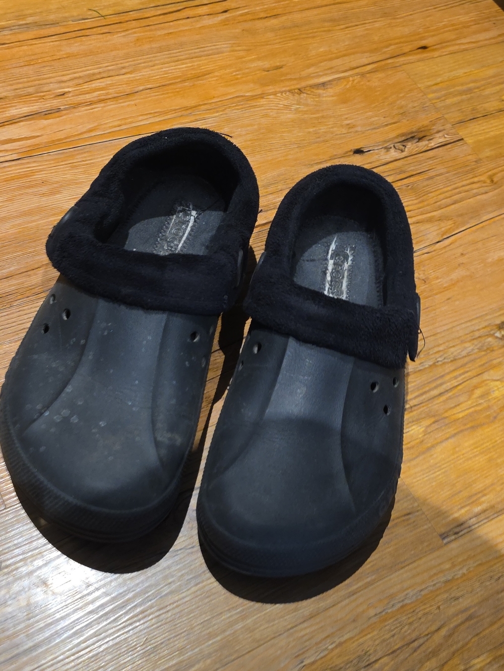 Mens Black Slip-On Clogs with Soft Lining